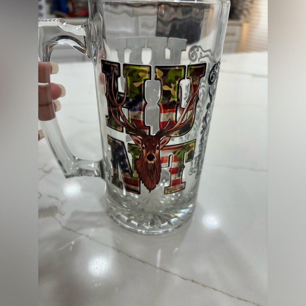 Handmade Number 1 dad hunt beer stein mug